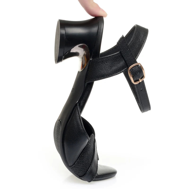 AIYUQI 2025, neue Damensandalen, Sommer-Damenschuhe mit seitlicher Öffnung und mittlerem Absatz, große Studentensandalen mit einem Riemen, weiblich