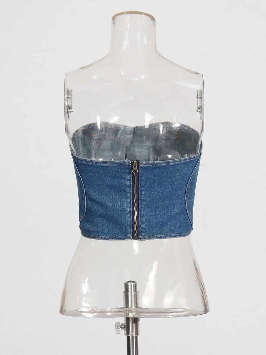 Zweiteiliges Damen-Set mit Reverskragen, Langarm-Top und hoch taillierter Patchwork-Hose mit Hohldesign.