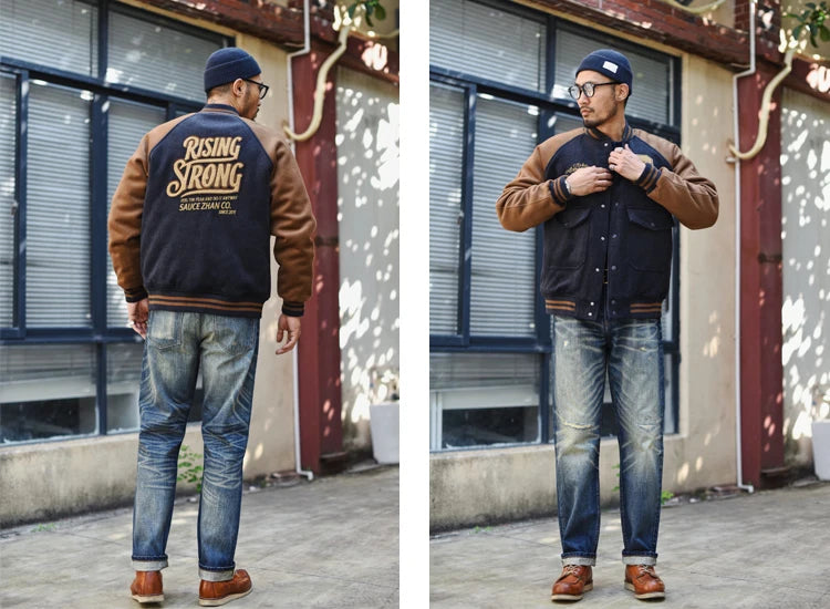 Herren Jeans im Vintage-Stil aus Denim mit Distressed Kanten