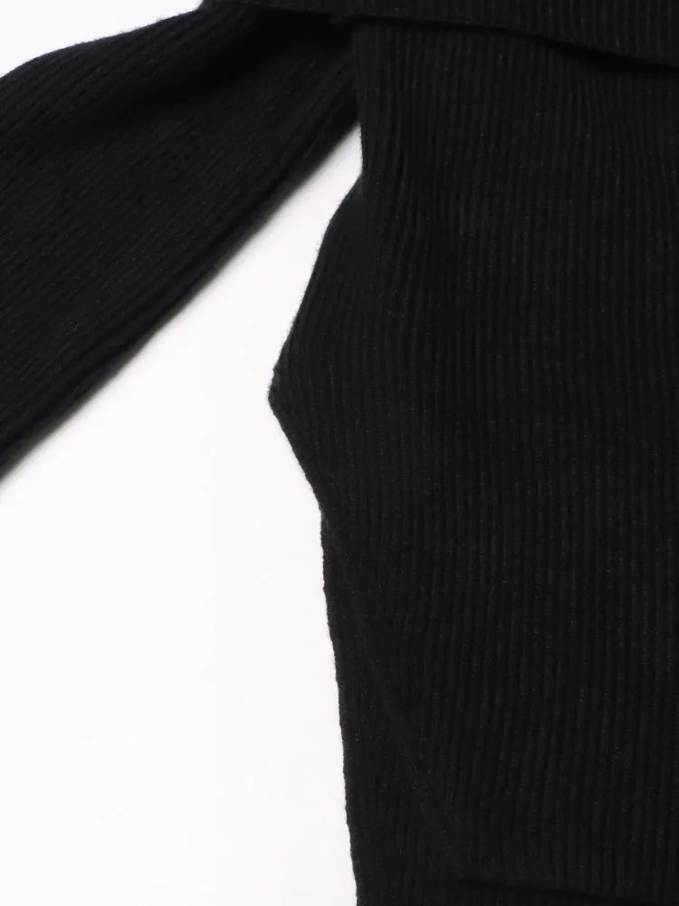 Eleganter Damenblazer mit Notch-Kragen, langen Ärmeln und Patchwork-Taschen – stilvoll und vielseitig.