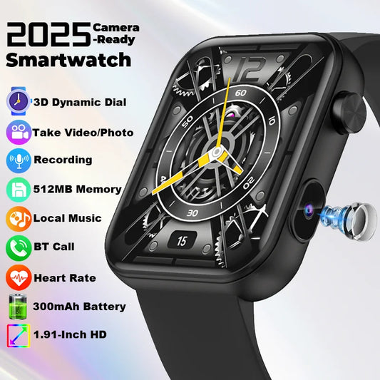 Smartwatch für Männer und Frauen mit HD Kamera und Bluetooth-Anruffunktion