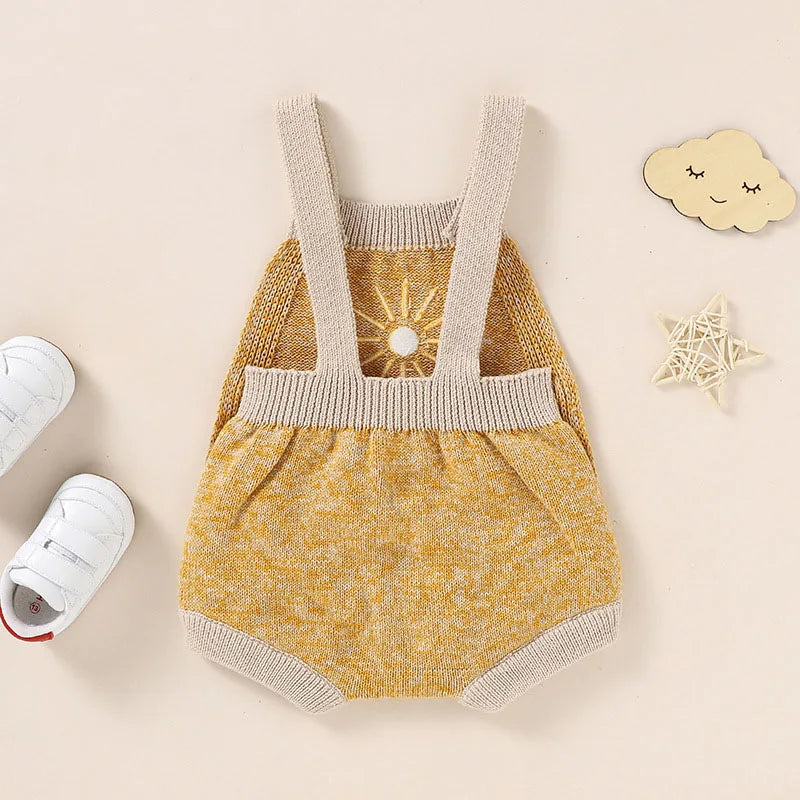 Baby Overall mit Sonnenblumen-Muster für Mädchen im Koreanischen Stil