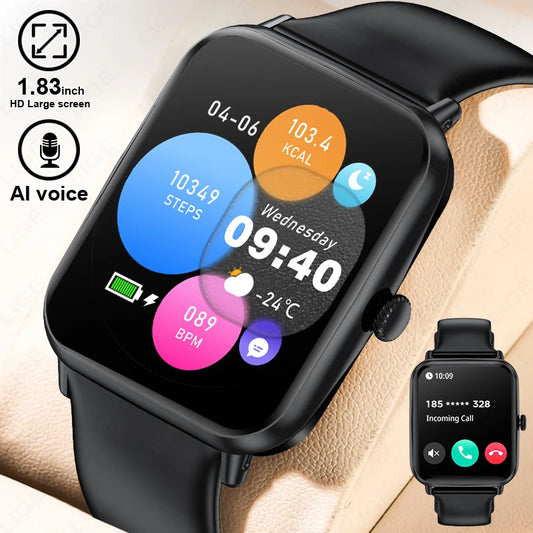 LIGE Bluetooth Anruf SOS Smart Uhr männer Sport Fitness Herz Rate Monitor IP68 Wasserdicht Neue Smartwatch Für Android IOS 2025