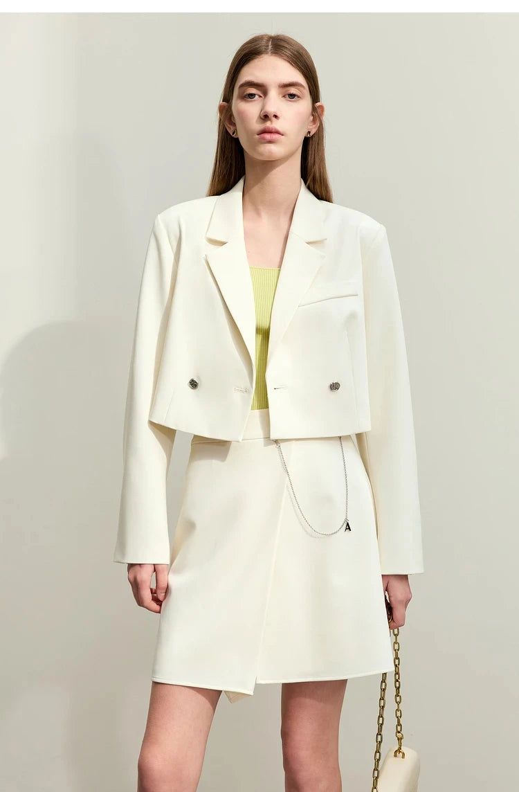 Damen Shorts-Röcke im minimalistischen Stil mit hoher Taille und geradem Schnitt