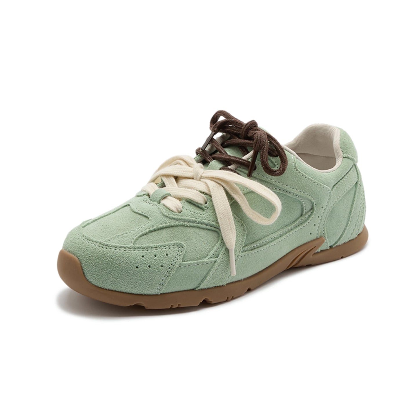 AIYUQI frauen Turnschuhe 2025, Neue Nicht-slip Deutsch Training Schuhe Für Frauen Flache Große-größe Echtes Leder Laufschuhe weibliche Schuhe