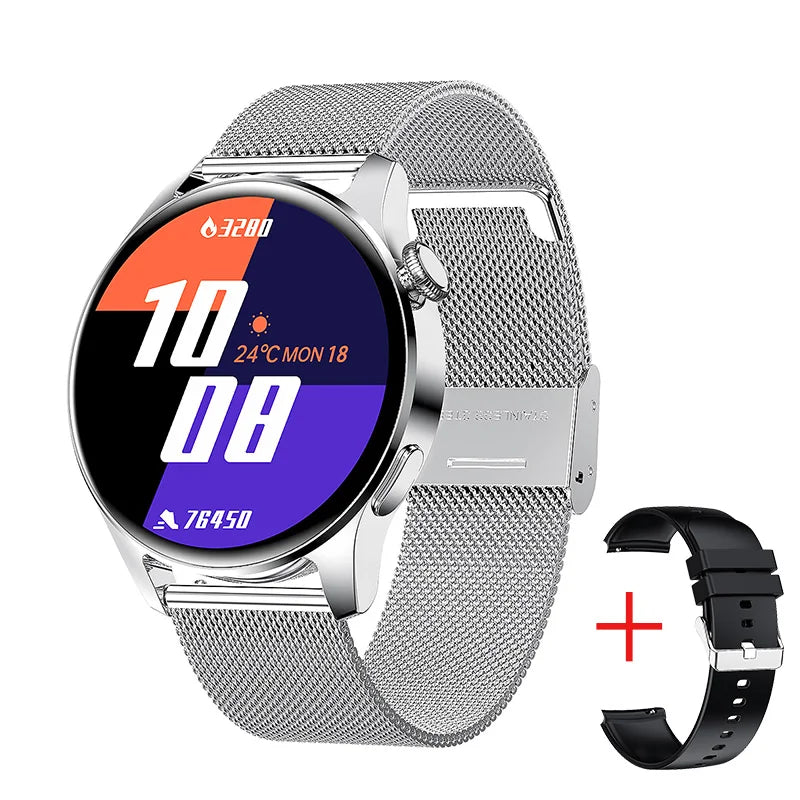 Männer Smartwatch mit Bluetooth Anruf und Fitness Herzfrequenz Monitor