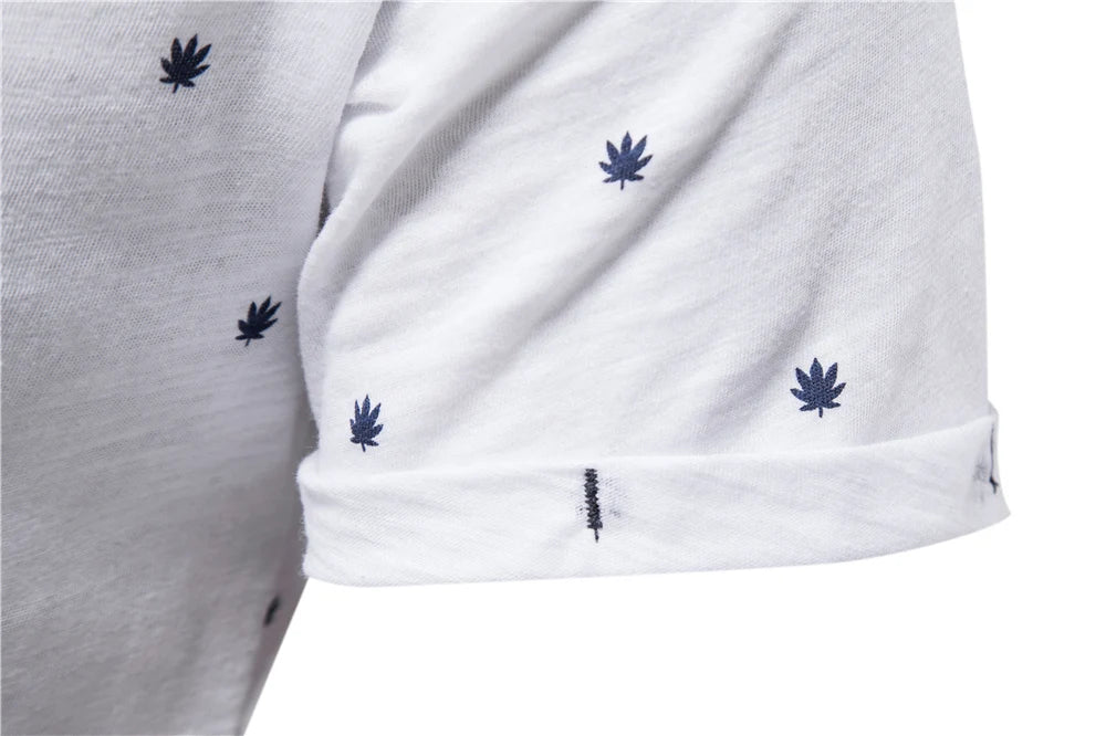 Herren T-Shirt mit Dot-Druck und kurzen Ärmeln aus 100 Prozent Baumwolle