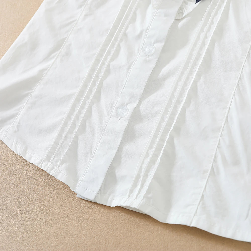 Mädchen Blusen Hemden Schuluniform für Kinder Frühling Herbst Langarm Hemden Teen Kinder Top Kleidung