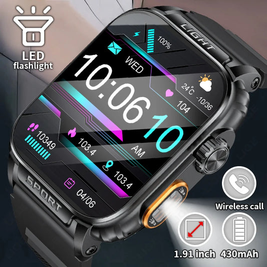 LIGE Neue 1,91 Zoll HD Smart Uhr Bluetooth Anruf 430 Mah Große Batterie Sport Fitness Tracker Smartwatch Band Für Huawei Xiaomi