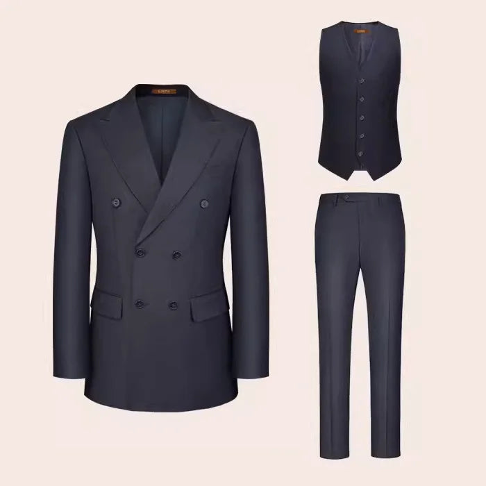 Schmal geschnittener Herrenanzug-Blazer mit grauen Streifen und 2-Knopf-Einreiher – ideal für Partys und Hochzeiten, Größe 48