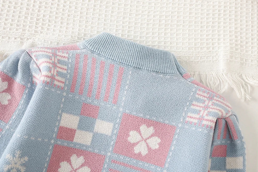 Mädchen Kleidung Set mit O-Neck Stricken Tops und Falten Röcken