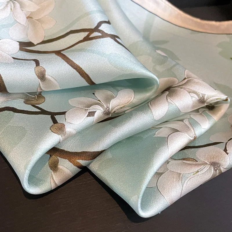 Damen Seidenschal Hangzhou Seide quadratisch Bandana Hijab Halstuch
