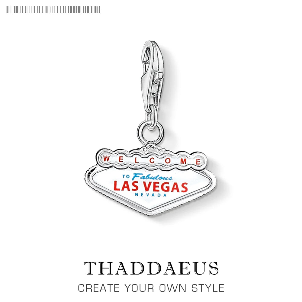 Damen-Charm-Anhänger Las Vegas Nevada Reise DIY aus Sterlingsilber