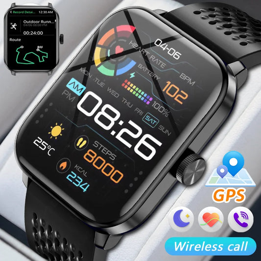 Männer Smartwatch mit GPS Herzfrequenz und IP68 wasserdichter Bluetooth-Funktion