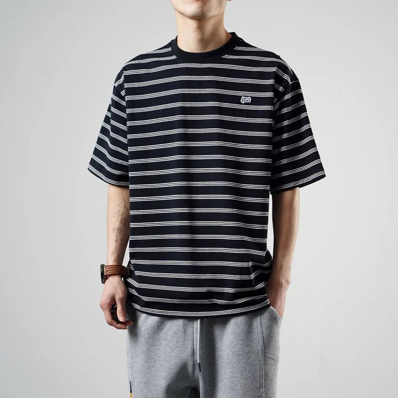 Herren T-Shirt aus Bambus-Mesh und Eisseide mit Rundhalsausschnitt – Kurzarm-Sommeroberteil
