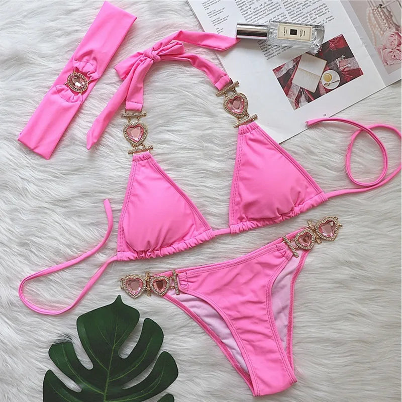 Sexy Bikini-Set mit Push-up und Rock – Perfekt für Strand und Pool