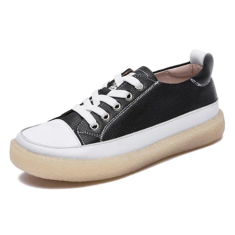 AIYUQI Damen Spring Shoes Leder Wasserdicht Flach