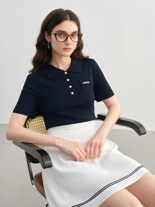 Poloshirt – Hochwertiges, elastisches Strickdesign für den Sommer