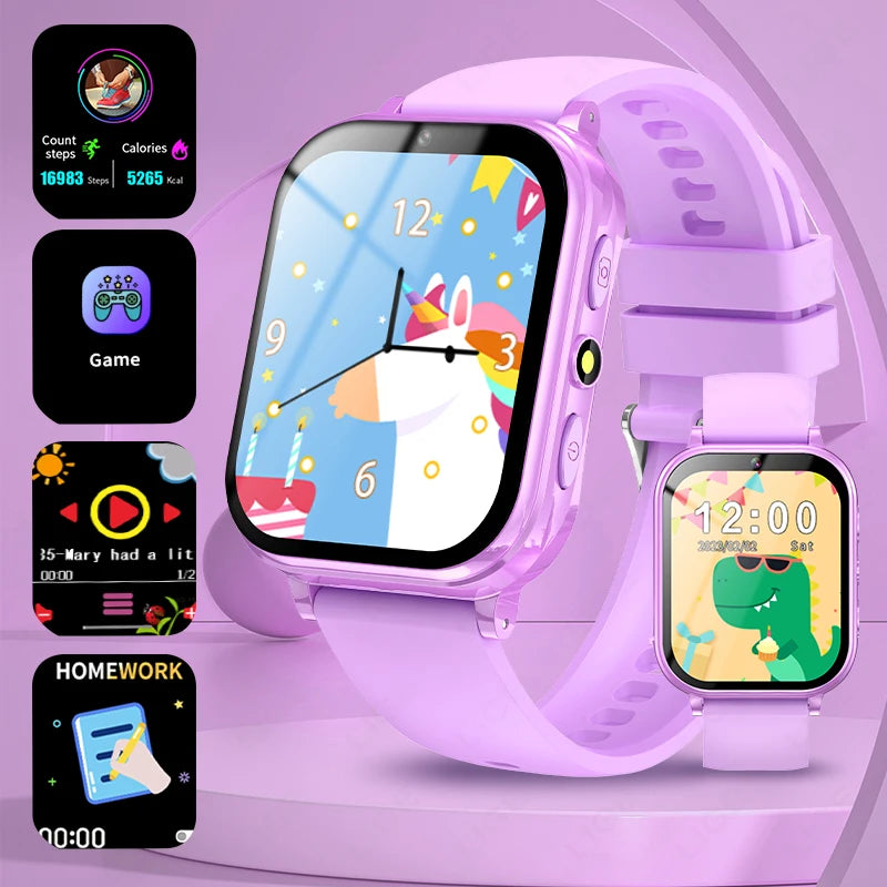 LIGE Kinder-Smartwatch, Alter 3–12 Jahre alt, Kinderuhr, Lernspiel, Kamera, Video, Audio, Geschichte, Kind, Smartwatch, Mädchen, Jungen, Geschenk