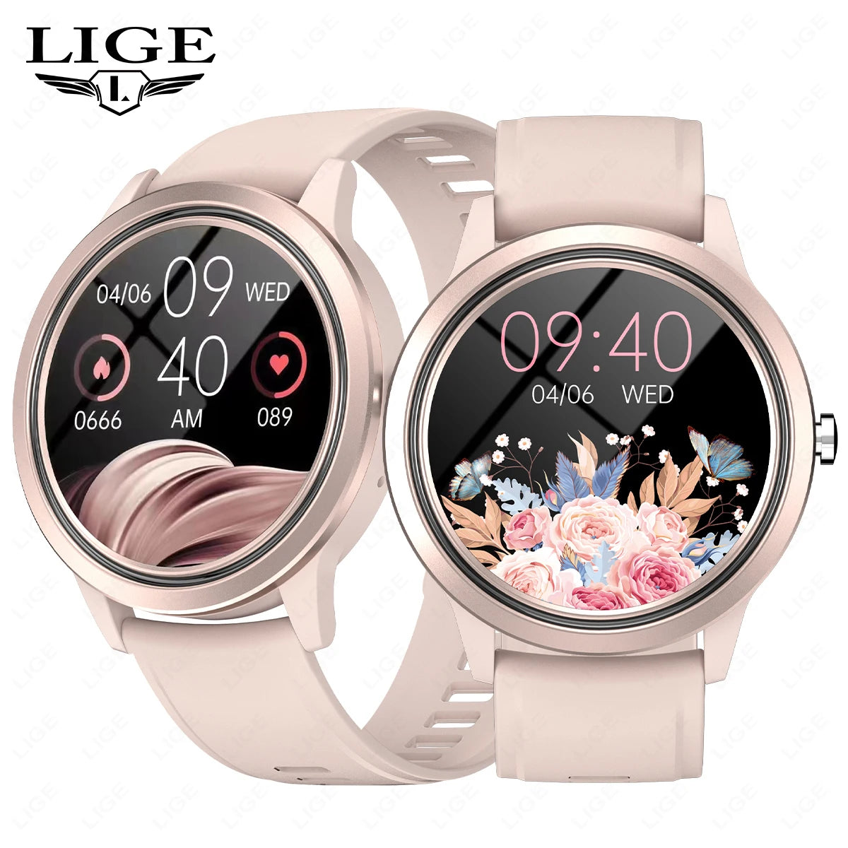 LIGE 2025 Neue Smart Uhr Für Frauen Bluetooth Anruf Fitness Tracking Herzfrequenz Gesundheit Monitor Dame Smartwatch Für Android iOS
