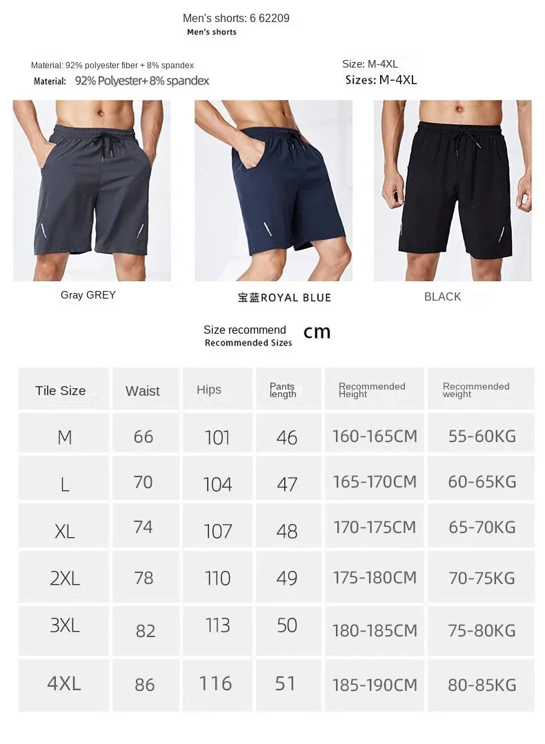 Sommerliche Herren-Sport- und Freizeithose – Kurze Lauf- und Trainingshose für Männer