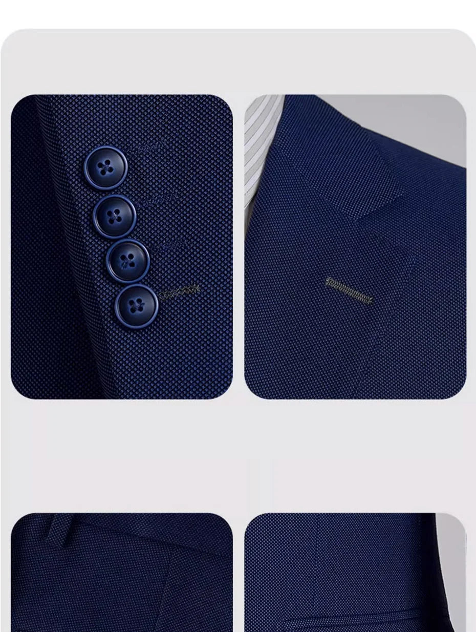 Graues Slim-Fit-Anzugset für Herren – Eleganter Blazer mit Hose für Hochzeiten und formelle Anlässe