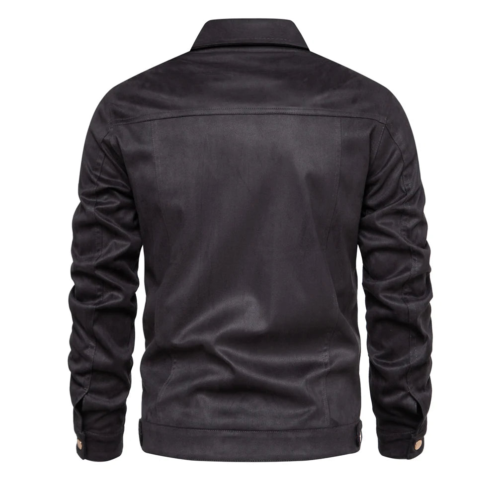 Herbst Winter Wildleder Lederjacke