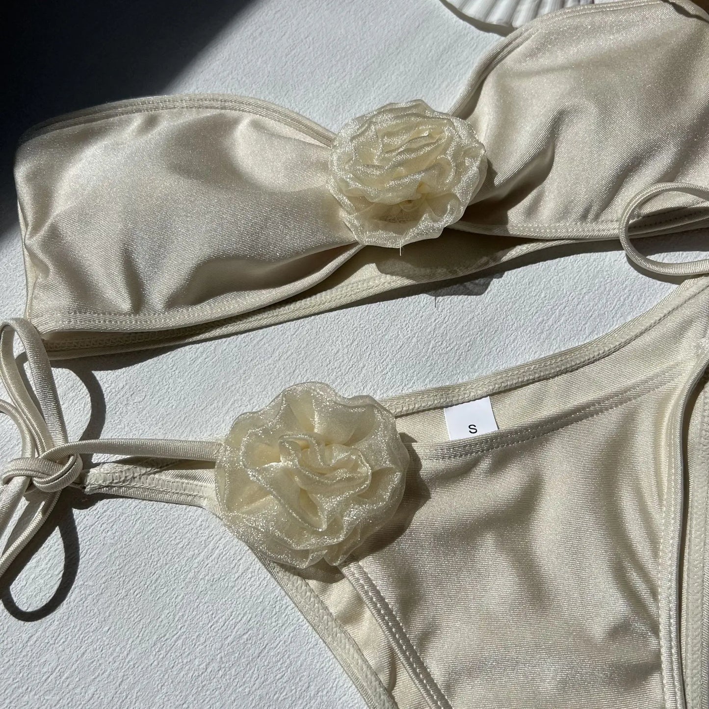 Sexy Bikini-Set mit Push-up-Effekt – Solides Design für Strand und Pool