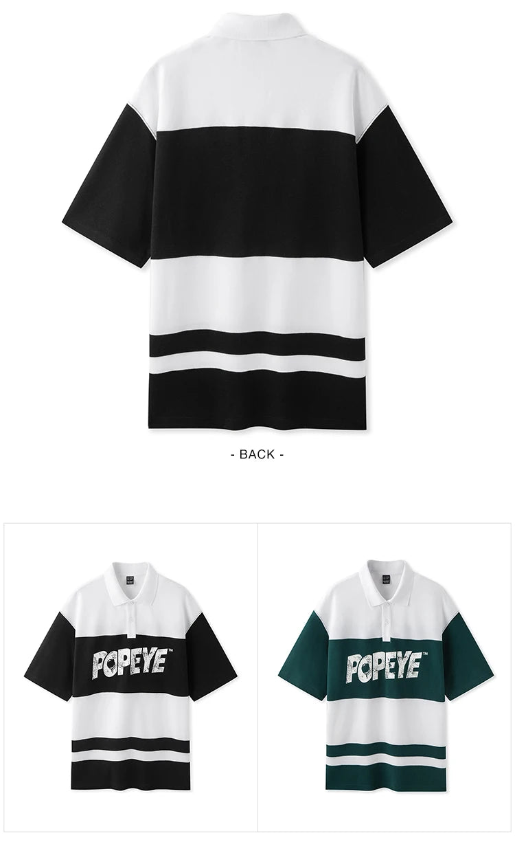 Semir Popeye Collaboration Poloshirt Herren 2025, Sommer, neuer Paar-Stil, übergroßes Polo-Top