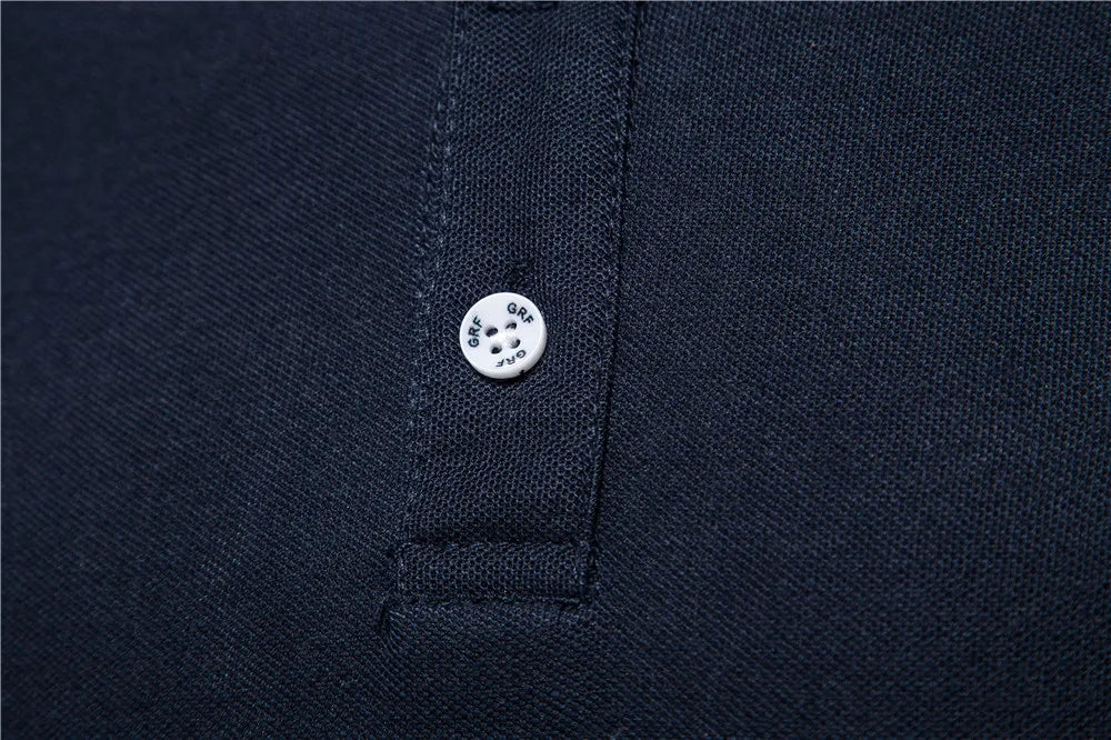 Herren Polo Shirt aus Baumwolle mit fester Hirsch-Stickerei und Kurzarm