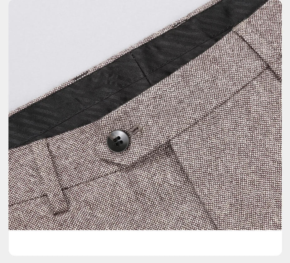 Herren Anzugset aus 55% Wolle: Slim Fit, warm, hellbraun, ideal für Hochzeit & Business.