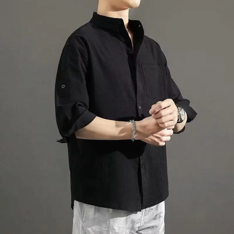 Lässiges Herren-Langarmshirt mit digitalem Farbverlauf – ideal für den Herbst