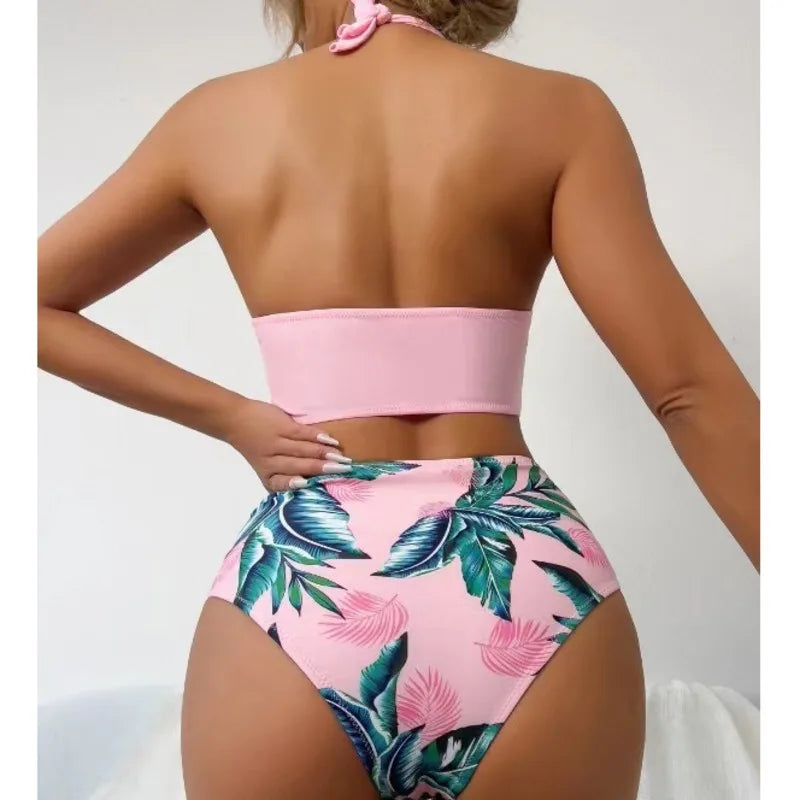 Sexy Damen-Bikini-Set mit Blumenmuster und Push-up-Effekt – ideal für Strand und Pool