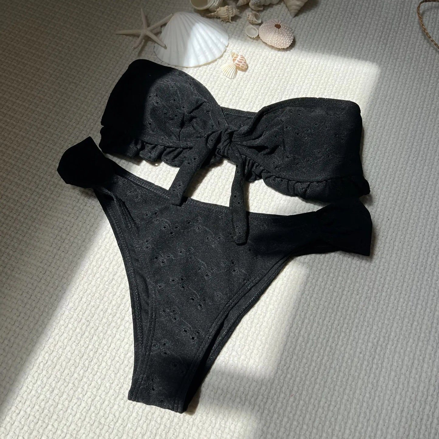 Gestreiftes sexy Bikini-Set mit Push-up-Effekt – ideal für Strand und Pool