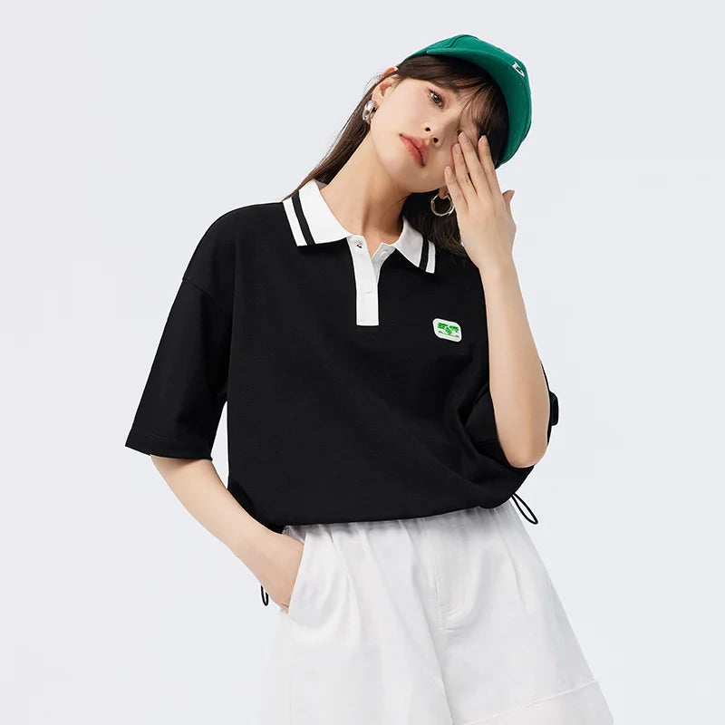 Semir Polo Shirt Frauen kurz Sommer neue lose Taille weiches bequemes T-Shirt