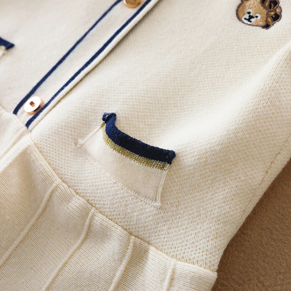 Kinder Mädchen Gestrickte Kleider 2024 Neue Warme Pullover Kleid Kinder Kleidung Langarm Casual Kleid Baby Mädchen Prinzessin Kleid