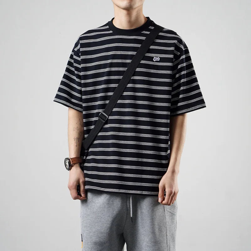 Herren T-Shirt aus Bambus-Mesh und Eisseide mit Rundhalsausschnitt – Kurzarm-Sommeroberteil