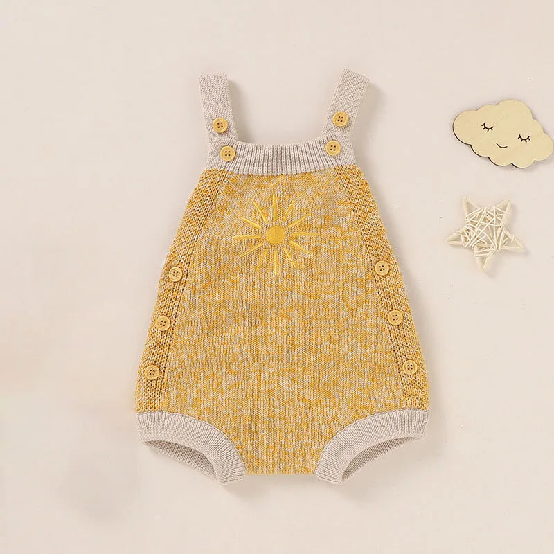 Baby Overall mit Sonnenblumen-Muster für Mädchen im Koreanischen Stil