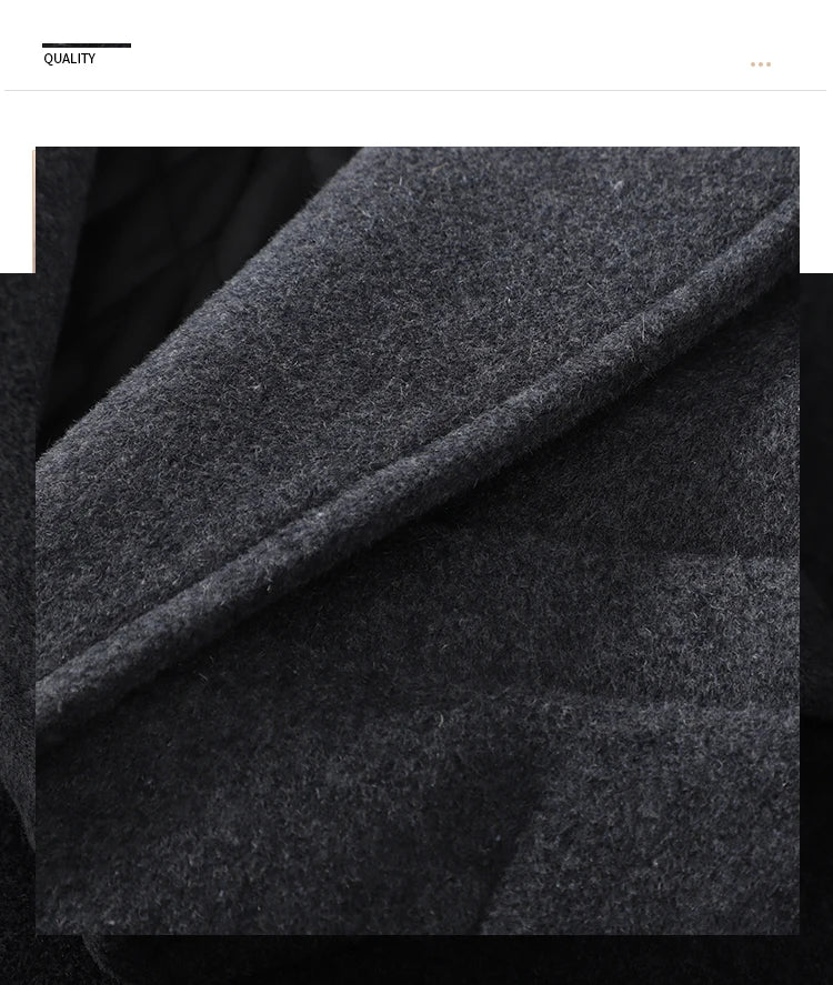 Hochwertiger Wollmantel für Herren – Boutique-Design