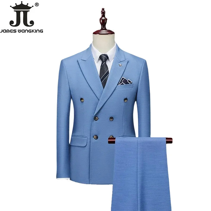 Eleganter Herrenanzug – Blazer & Hose in Unifarben für festliche Anlässe