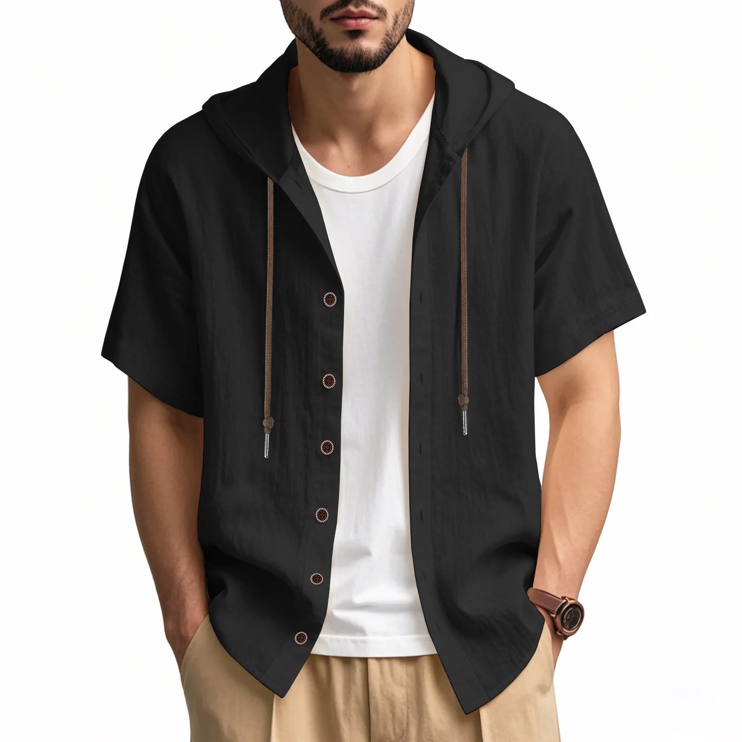 Langarm-Herrenhemd aus Cord mit Streifenmuster – aus samtweichem Baumwollstoff in mehreren Farben.