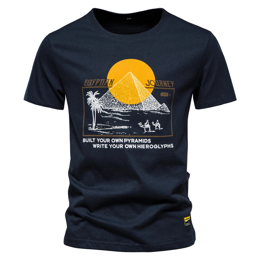 Herren T-Shirt aus Baumwolle mit hochwertigem Druck im lässigen Stil