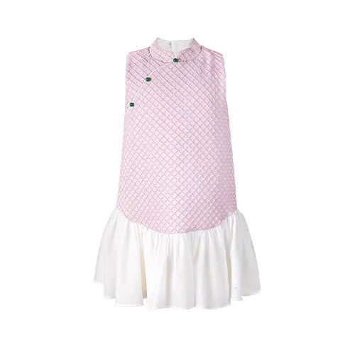 Beiges Prinzessinnen-Kleid für Mädchen mit kurzen Ärmeln – ideal für Hochzeiten und Geburtstage, Größe 110-170 cm