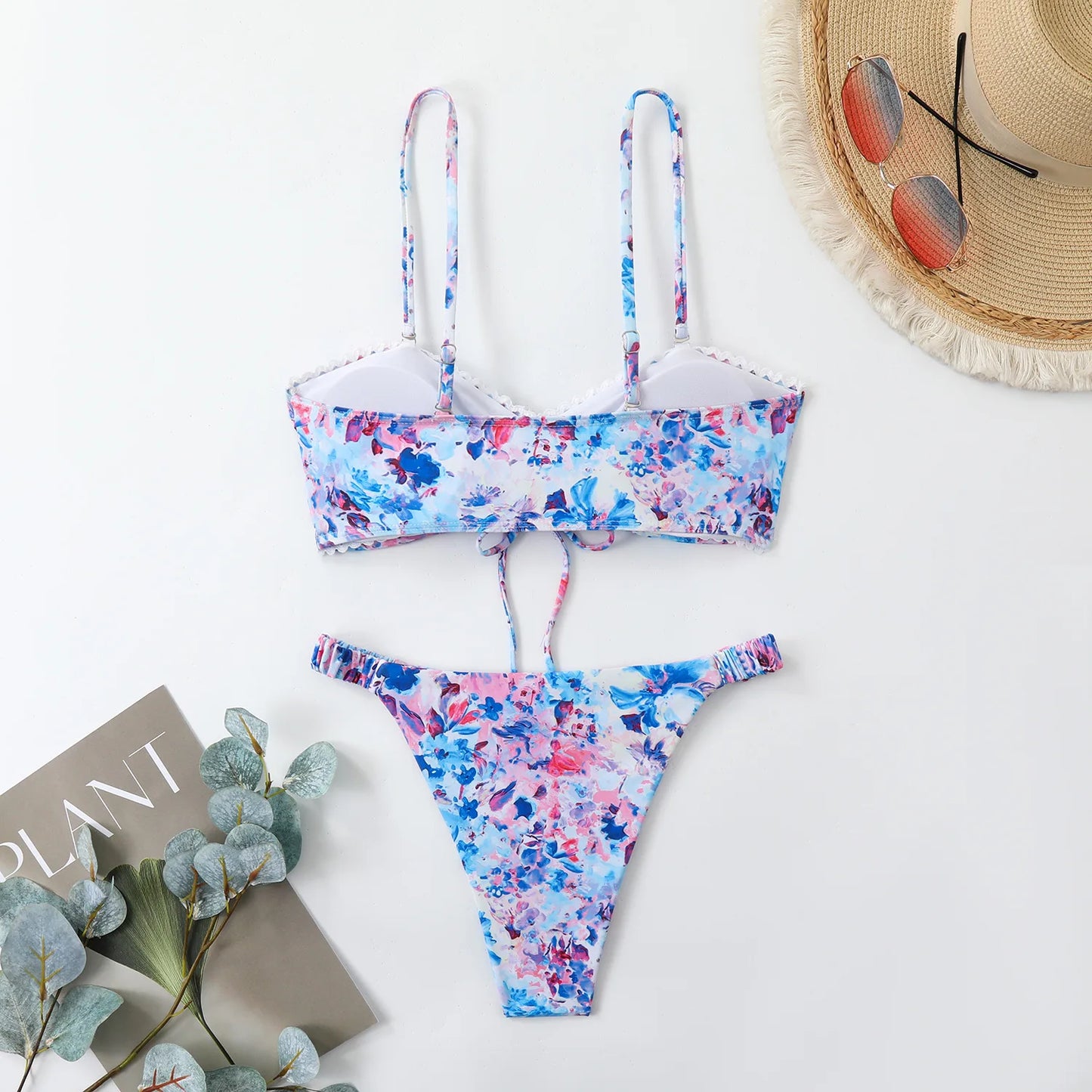 Sommerlicher Push-Up-Bikini im brasilianischen Stil – ideal für Strand und Pool