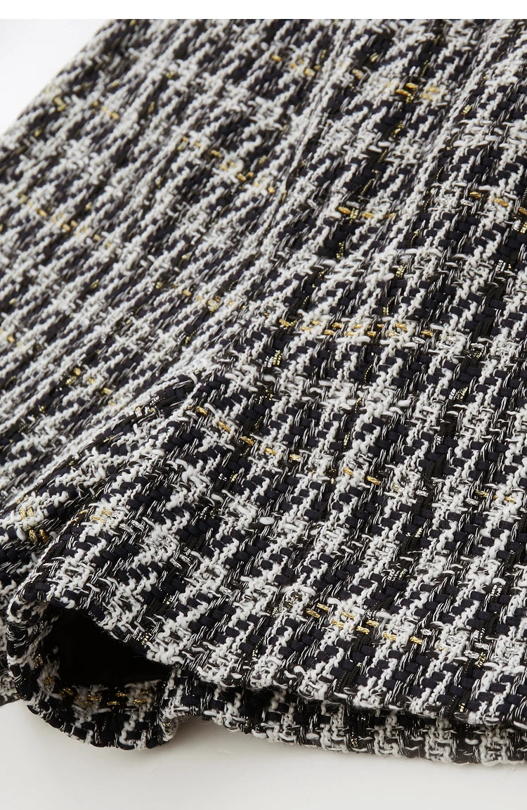 Damen Shorts im Retro-Stil mit kariertem Patchwork und Taschen