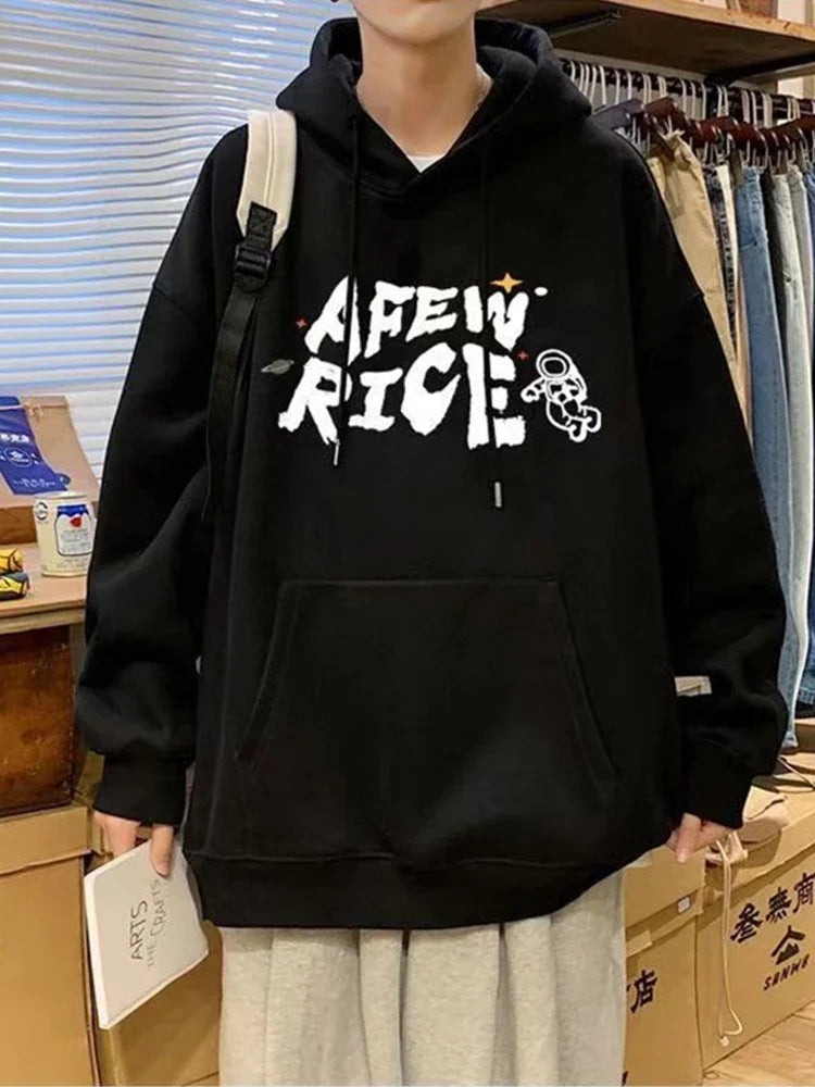 Herren Pullover mit Anime Astronaut Grafik im Y2K Streetwear Stil