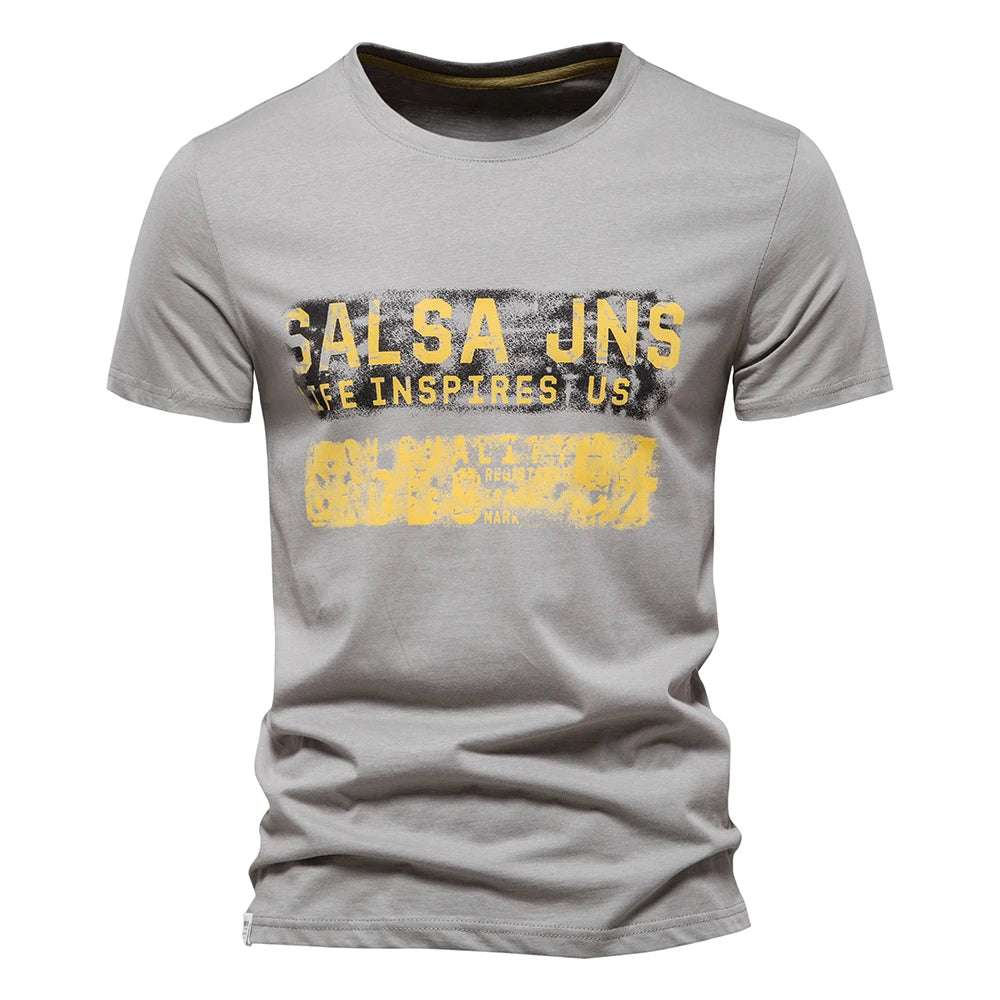 Herren T-Shirt aus Baumwolle mit Print im lässigen Streetwear-Stil