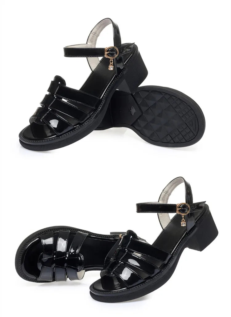 AIYUQI Frauen Sandalen Sommer 2025, Neue Echtes Leder Frauen Rom Schuhe Offene spitze Weben Nicht-slip Sandalen Damen