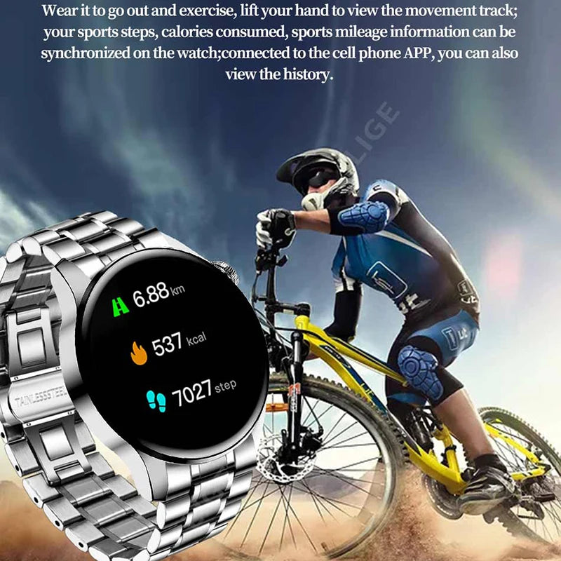 Männer Smartwatch mit Bluetooth Anruf und Fitness Herzfrequenz Monitor