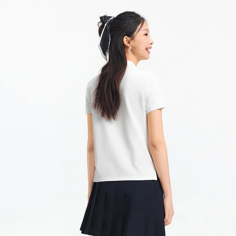 Semir Poloshirt für Damen, schick, kühles Gefühl, antibakteriell, schmale Passform, 2022, neuer Sommer, bestickter Pullover, lässig für den Alltag